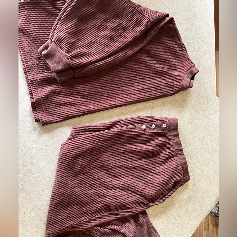 Purple Waffle Texture Pajama Set 2/3X